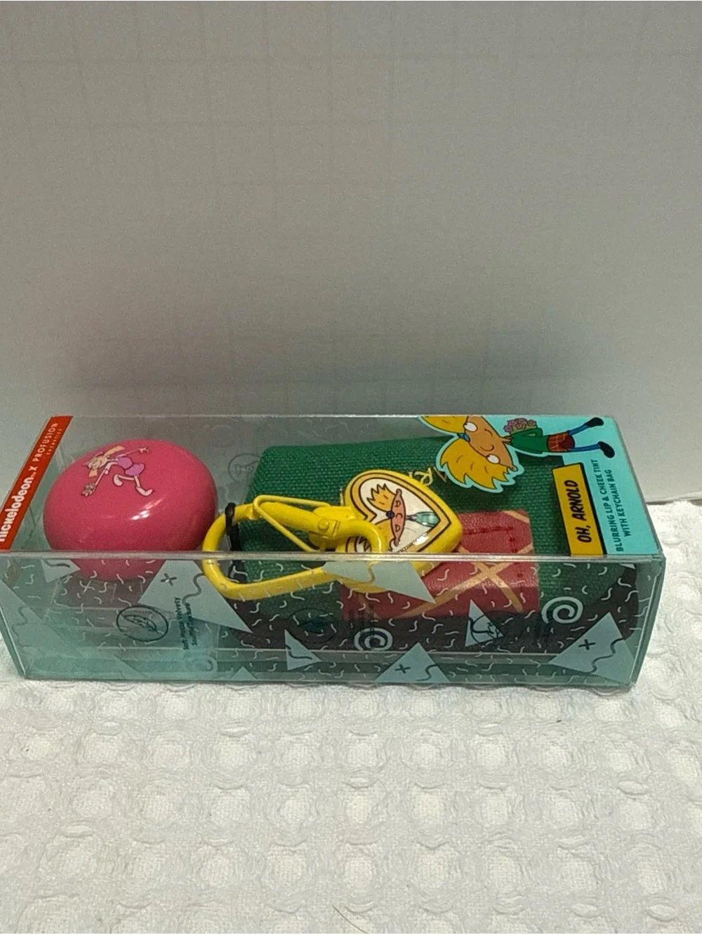 Nickelodeon Profusion Cosmetics, Oh Arnold Lip & Cheek With Keychain Bag.
